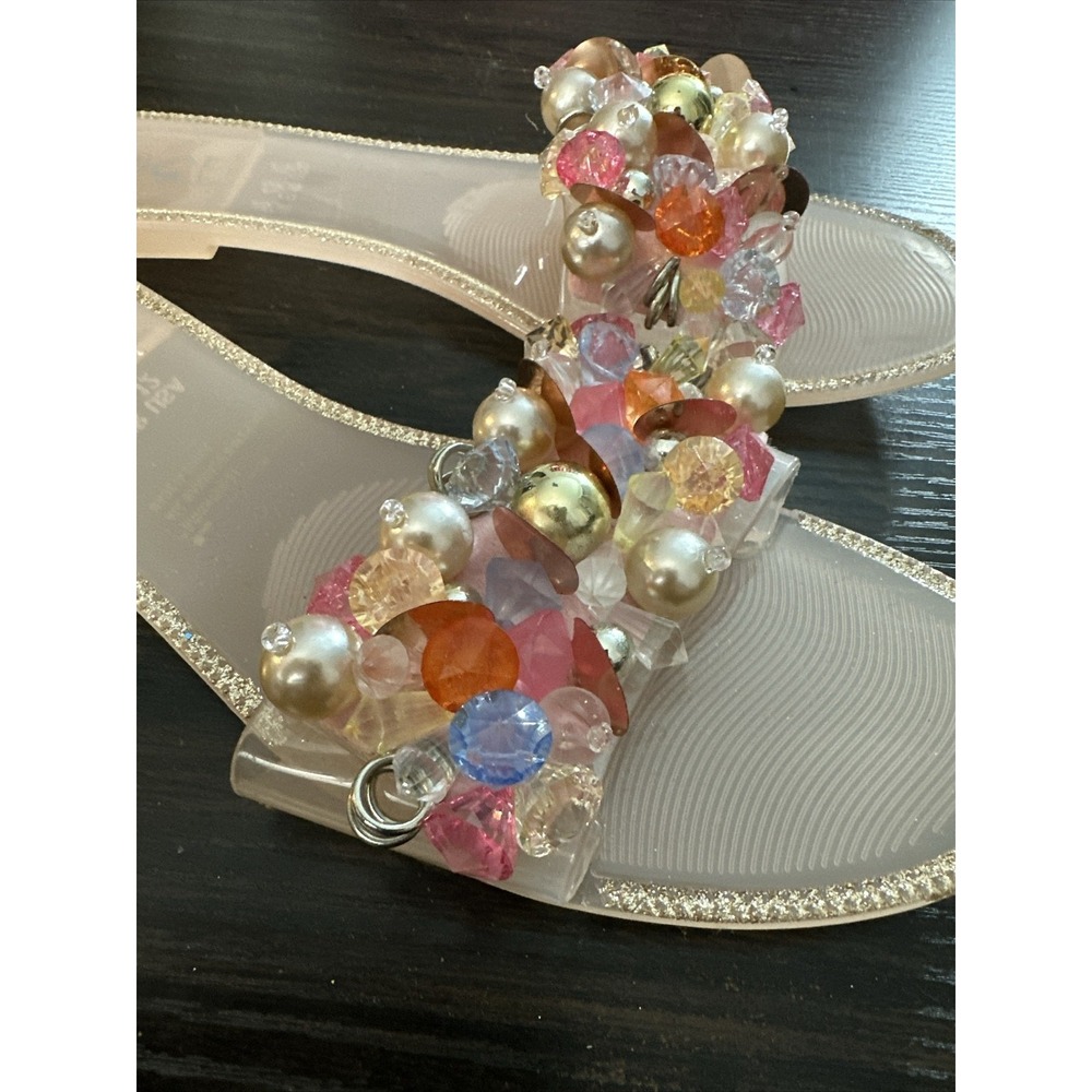 Crystal Beaded / Jeweled Summer Sandals Rouge Helium Sz 11